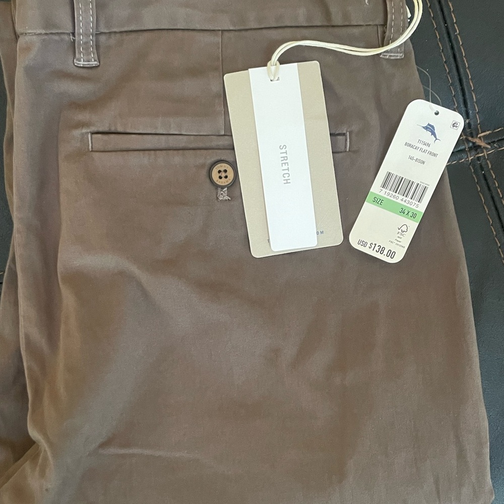 Tommy Bahama Brown Chinos Classic Style High Quality